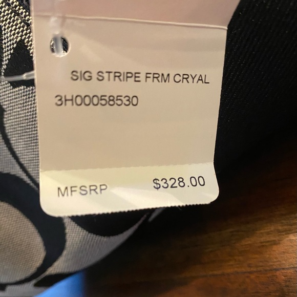 New Coach Black & Gray Medicine Bag with Clasp - Picture 13 of 14